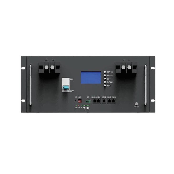 Rack mounted battery front